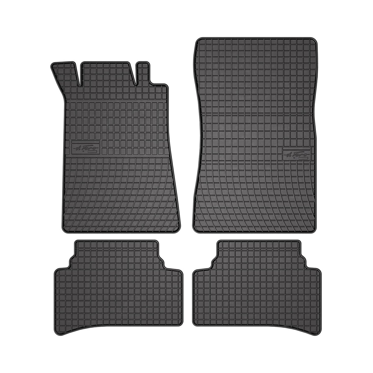 Mercedes C Class W202 Floor Mats - Omac - El Toro Rubber - Black - '95-'00 Mercedes C Class W202 Floor Mats - Omac - El Toro Rubber - Black - '95-'00